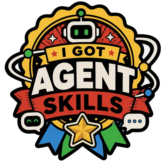 "I got agent skills" sticker - Merit badge